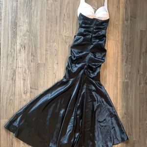 Black and white mermaid dress